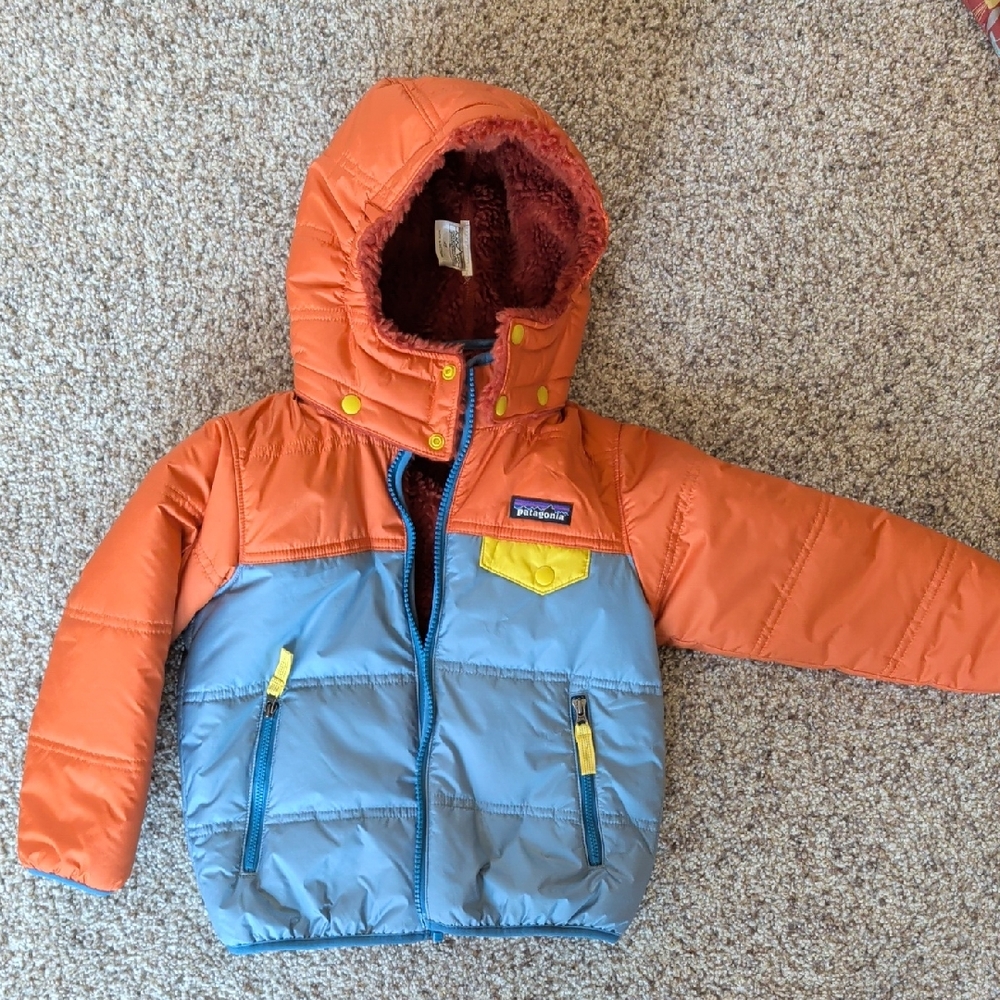 Patagonia Kids Jacket - Orange and Blue